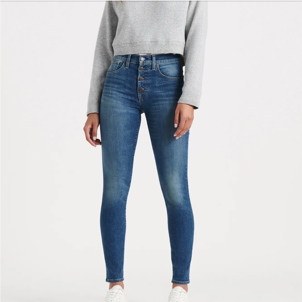 Lucky Brand Blue Skinny Jeans High-Rise Stretch